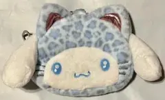 シナモロール ギャルネコ ポーチ フェイス 顔 豹柄 シナモン シナモ サンリオ