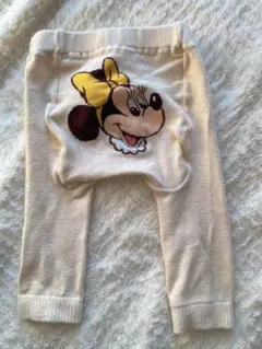 ミニーマウス レギンス クリーム色 80-100サイズ