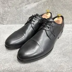 【極美品】ヒューゴボス ストレートチップ 外羽根 レザーシューズ 黒 9のサムネイル