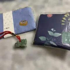 台湾土産　未使用品3点セット　エコバッグ　小物入れ　翡翠のストラップ