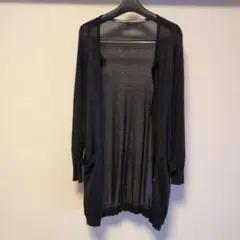 nombre impair ブラック長袖ロングカーディガンのサムネイル