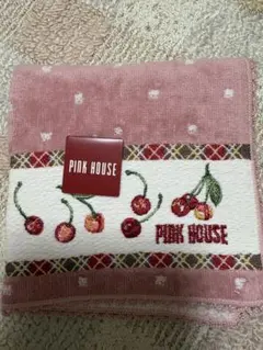 PINK HOUSE タオルハンカチ ピンク チェリー柄のサムネイル