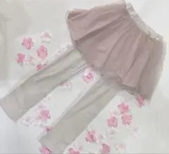 プティマイン　スカ－ト付きレギンスパンツ　130cm