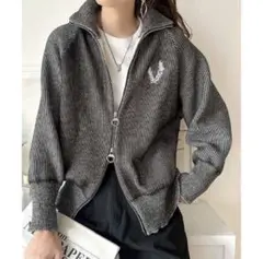 Classical Elf ダブルジップニットカーディガン　Lサイズ　ブラック