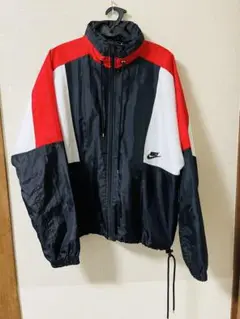 【美品】Nike ナイロンジャケット 89モデル M 黒/赤/白
