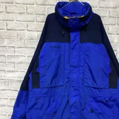 コロンビア　マウンテンパーカー　ブルーXL ロゴ刺繍アウトドア1111