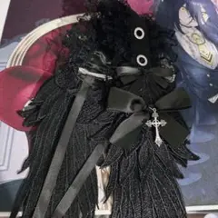 ヘッドドレス 黒 羽