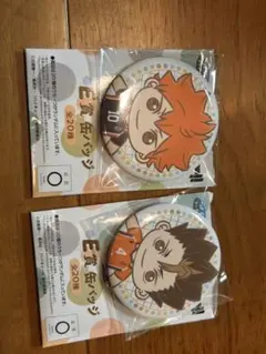 ハイキューセガラッキーくじE賞缶バッジ 日向翔陽 西谷夕