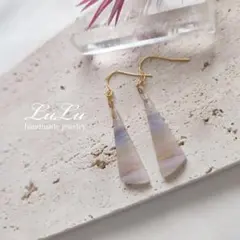 のほほん様　天然石　カーネリアンアゲート　サージカルステンレス　ピアス