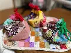 ハンドメイド　巾着袋入り　お手玉5個セット④〜⑥