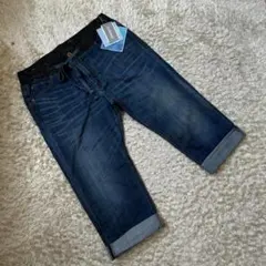 【CLOSSHI】デニムパンツ 無地 ブルー クール素材 ストレッチ XL