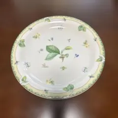ナルミ　ボタニカル柄 プレート 24㎝皿 花柄　金縁