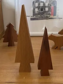 木製　オブジェ２点セット
