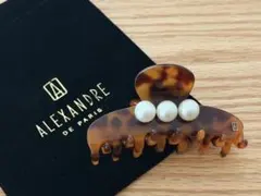 新品ALEXANDRE DE PARIS パール ヘアクリップ べっ甲 Lサイズ - メルカリ