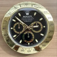 デイトナ　ロレックス　掛け時計　非売品 難あり ROLEX ロレックス』壁掛け時計 デイトナ シルバー ブラック