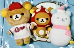 リラックマ きのこマスコット　クリスマスマスコット　野球マスコット
