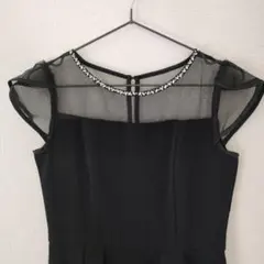 GIRL美品黒のビジュー付きドレス