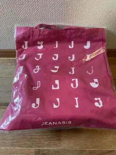 新品JEANASIS ロゴプリント バッグ ピンクのサムネイル