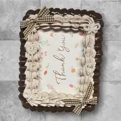 ホイップデコ トレカケース 硬質ケース b8 ベージュ　ブラウン　リボン