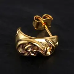 22KGP ピアス カーブティアドロップ | Mercari