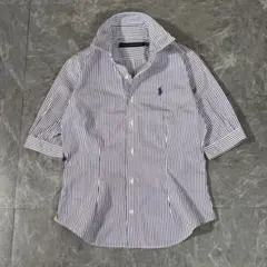 美品【RALPH LAUREN SPORT】ストライプシャツ/ポニー