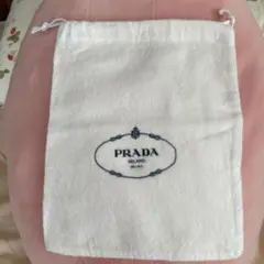 PRADA 巾着 ポーチ ホワイト