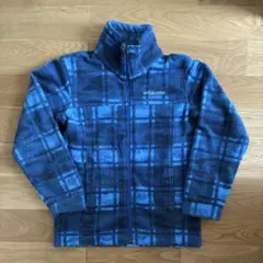 Columbia フリースジャケット S 青系チェック