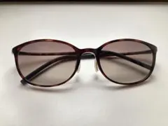 JINS&SUN ブラウンオーバルサングラス