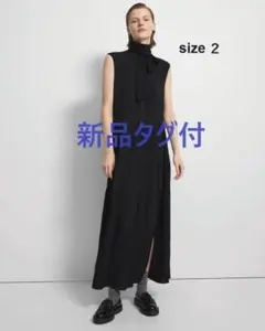 Theory Project ティアード ノースリーブ マキシ ワンピース 2黒