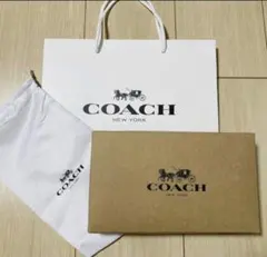 ★COACH コーチ　紙袋 ショップ袋 ギフトボックス 保存袋　箱　長財布用　☆
