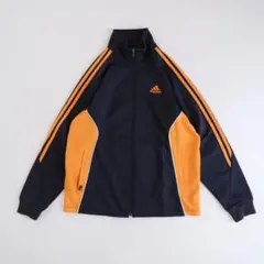 90s adidas ジップアップジャケット ネイビー/オレンジ