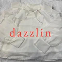 本日限定‼️❤️dazzlin ダズリン フリルリボン2WAYブラウス 白 シアーのサムネイル
