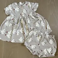 86cm ワンピース　北欧　パンツ付きのサムネイル