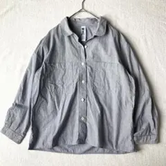 A19515 美品 MHL. ラウンドカラーポケットシャツ オレンジ系 Ⅰ - メルカリ