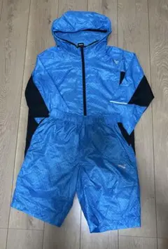 ミズノ ウインドブレーカー 上下セット Mサイズ ランニング トレーニング 青