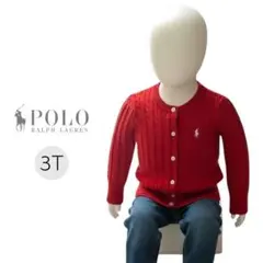 Polo Ralph Lauren レッドカーディガン 3T