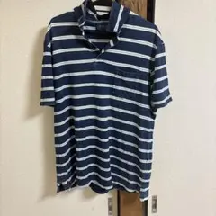 Polo Ralph Lauren ネイビー/ホワイトストライプ ポロシャツ