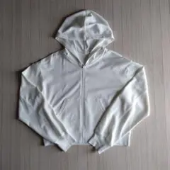 試着のみ　GU　UVカットフルジップパーカー　M ホワイト