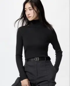 UNIQLO メリノリブタートルネックセーター