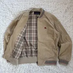 バーバリーブルーレーベル ベロア生地ノヴァチェックブルゾン