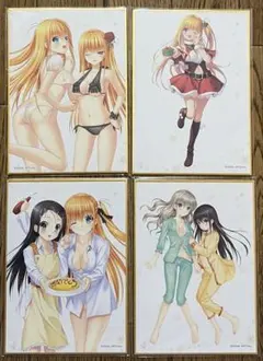 【新品】4張 Charlotte E賞 A6判色紙 友利奈緒 乙坂歩未 線上抽獎