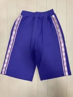 neüron チェックラインジャージハーフパンツ purple