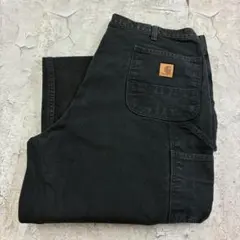 Carhartt B11 ルーズフィットワークパンツ ブラック W38相当 古着