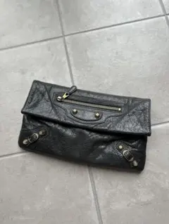 BALENCIAGA 2way クラッチバッグ　グレー
