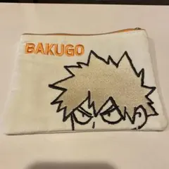 僕のヒーローアカデミア デニム刺繍ポーチ 爆豪勝己　ヒロアカ