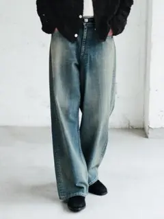 LIDNM SEMI WIDE HERITAGE DENIM PANTS 【L】 - メルカリ