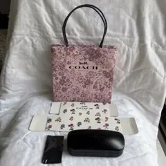 あーちゃん 様専用 COACH メガネケース 黒　 限定ショッパー&BOX