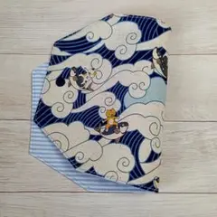 ハンドメイド　猫　波乗り　仮置きマスクケース　【２７７】