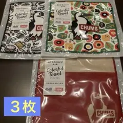 新品未使用　CHUMS カラフルタオルハンカチ　３枚