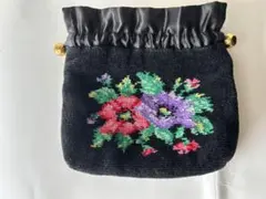 FEILER 花柄刺繍 巾着